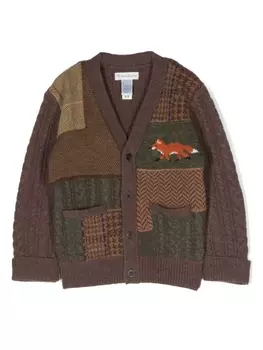 Ralph Lauren шерстяной кардиган в технике пэчворк, коричневый