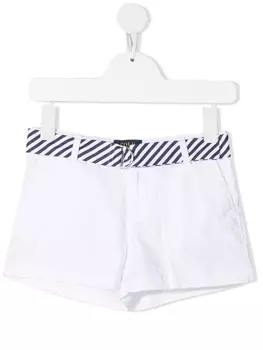 Ralph Lauren шорты с поясом в полоску, белый