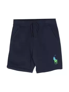 Ralph Lauren шорты с принтом Ombr Pony, синий