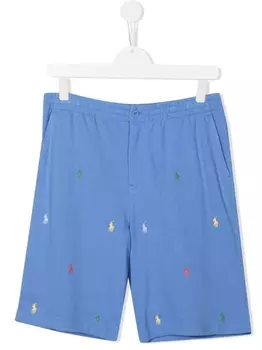 Ralph Lauren шорты с вышитым логотипом, синий