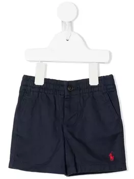 Ralph Lauren шорты с вышитым логотипом, синий