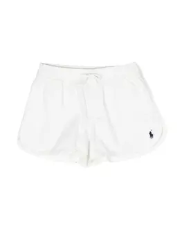 Ralph Lauren спортивные шорты с вышитым логотипом, белый