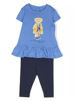 Ralph Lauren спортивный костюм с принтом Polo Bear, синий