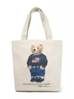 Ralph Lauren сумка на плечо с принтом Polo Bear, нейтральный цвет
