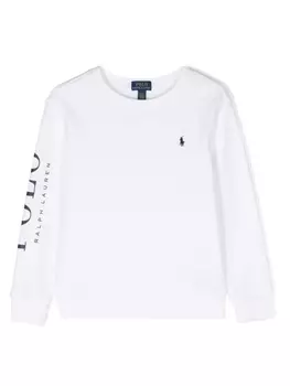 Ralph Lauren толстовка из джерси с принтом Polo Pony, белый