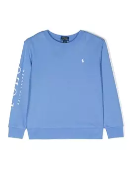 Ralph Lauren толстовка из джерси с принтом Polo Pony, синий