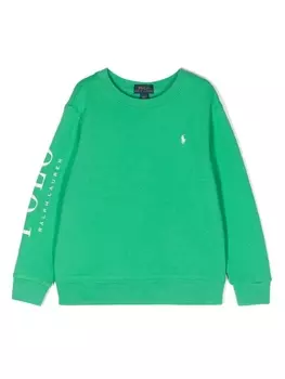 Ralph Lauren толстовка из джерси с вышитым логотипом, зеленый