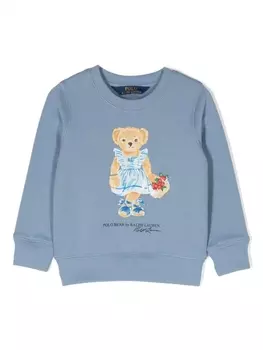 Ralph Lauren толстовка Polo Bear с графичным принтом, синий