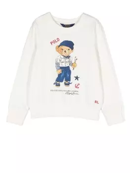 Ralph Lauren толстовка Polo Bear с круглым вырезом, белый
