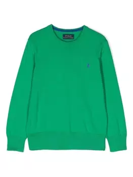 Ralph Lauren толстовка с круглым вырезом и логотипом, зеленый