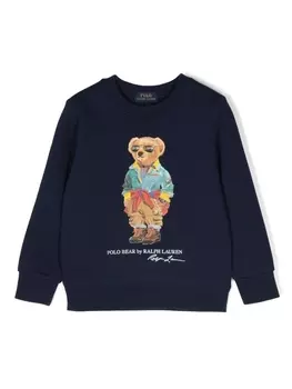 Ralph Lauren толстовка с принтом Bear, синий