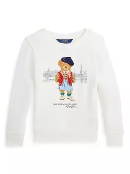 Ralph Lauren толстовка с принтом Polo Bear, белый