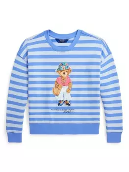 Ralph Lauren толстовка с принтом Polo Bear, синий