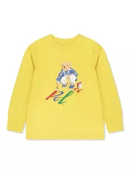 Ralph Lauren толстовка с принтом Polo Bear, желтый