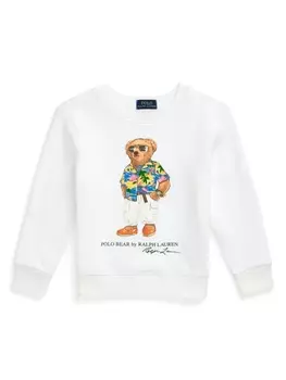 Ralph Lauren толстовка с принтом Polo Bear, белый