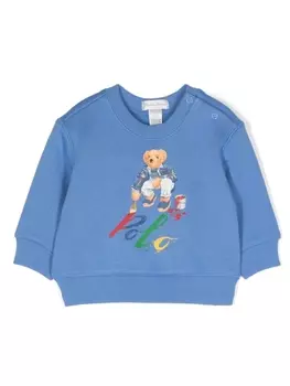 Ralph Lauren толстовка с принтом Teddy Bear, синий