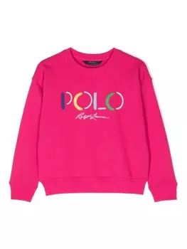 Ralph Lauren толстовка с вышитым логотипом, розовый