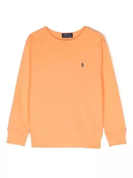 Ralph Lauren толстовка с вышивкой Polo Pony, оранжевый