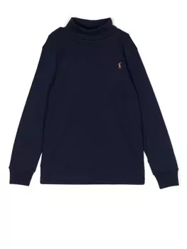 Ralph Lauren толстовка с высоким воротником и вышитым логотипом, синий