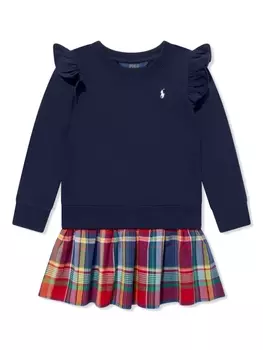 Ralph Lauren трикотажное платье со складками, синий