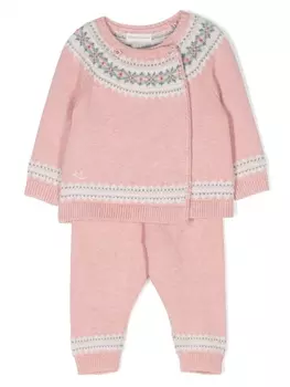 Ralph Lauren трикотажный костюм с узором фэр-айл, розовый