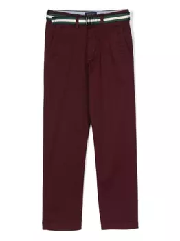 Ralph Lauren узкие брюки чинос с поясом, красный