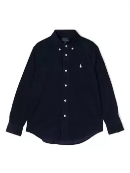 Ralph Lauren вельветовая рубашка с вышивкой Polo Pony, синий