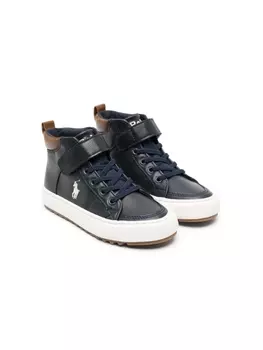 Ralph Lauren высокие кроссовки с вышивкой Polo Pony, синий