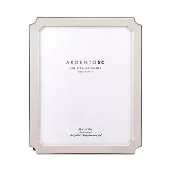 Рамка для фотографий Argento SC из стерлингового серебра с окантовкой, 8 x 10 дюймов, серебряный