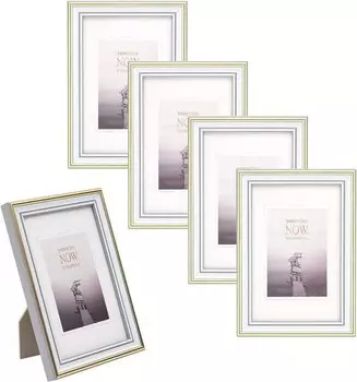 Рамка для фотографий EUGAD Maggie (5 шт), золотой/белый
