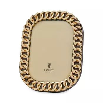 Рамка для фотографий L'Objet Cuban Link 4 x 6 дюймов, золотой