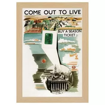 Рамка для фотографий LegendArte 1936 Come Out to Live цвет eiche