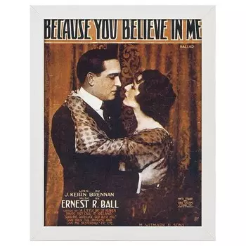 Рамка для фотографий LegendArte Because You Believe In Me, белый