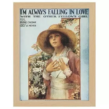 Рамка для фотографий LegendArte I'm Always Falling In Love… цвет eiche dekor