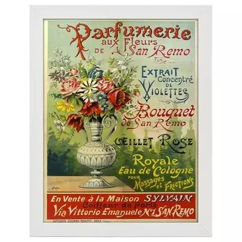 Рамка для фотографий LegendArte Parfum Flores de Sanremo, белый