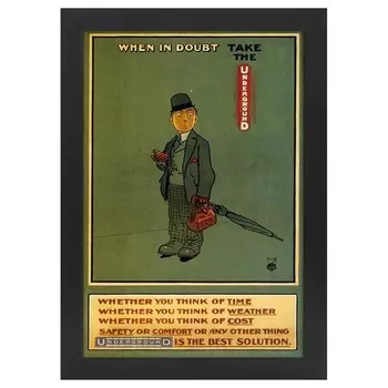 Рамка для фотографий LegendArte Poster 1913 When In Doubt, черный