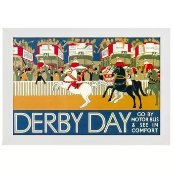Рамка для фотографий LegendArte Poster 1928 Derby Day, белый