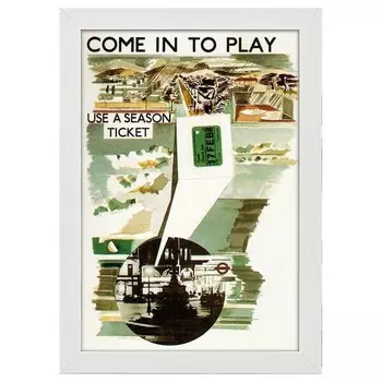 Рамка для фотографий LegendArte Poster 1936 Come in to Play, белый