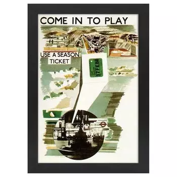 Рамка для фотографий LegendArte Poster 1936 Come in to Play, черный