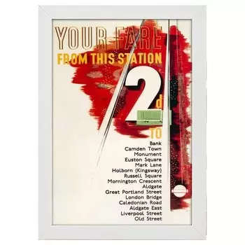 Рамка для фотографий LegendArte Poster 1936 Your Fare, белый