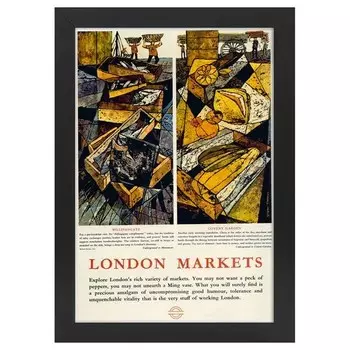 Рамка для фотографий LegendArte Poster 1961 Markets, черный