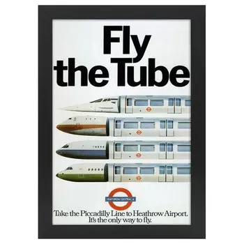 Рамка для фотографий LegendArte Poster 1977 Fly the Tube, черный