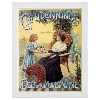 Рамка для фотографий LegendArte Poster Beef & Malt Wine, белый