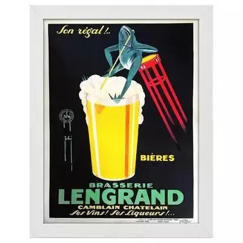 Рамка для фотографий LegendArte Poster Brasserie Lengrand, белый