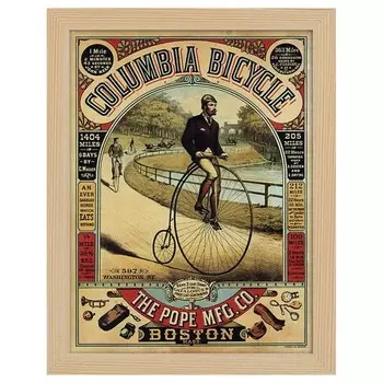Рамка для фотографий LegendArte Poster Columbia Bicycle цвет eiche dekor