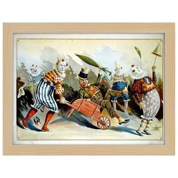 Рамка для фотографий LegendArte Poster Five Circus Clowns цвет eiche