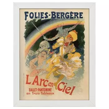 Рамка для фотографий LegendArte Poster Folies Bergre, белый