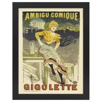 Рамка для фотографий LegendArte Poster Gigolette, черный