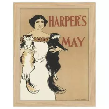 Рамка для фотографий LegendArte Poster Harper's May 1897 цвет eiche