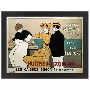 Рамка для фотографий LegendArte Poster Huitres exquises, черный